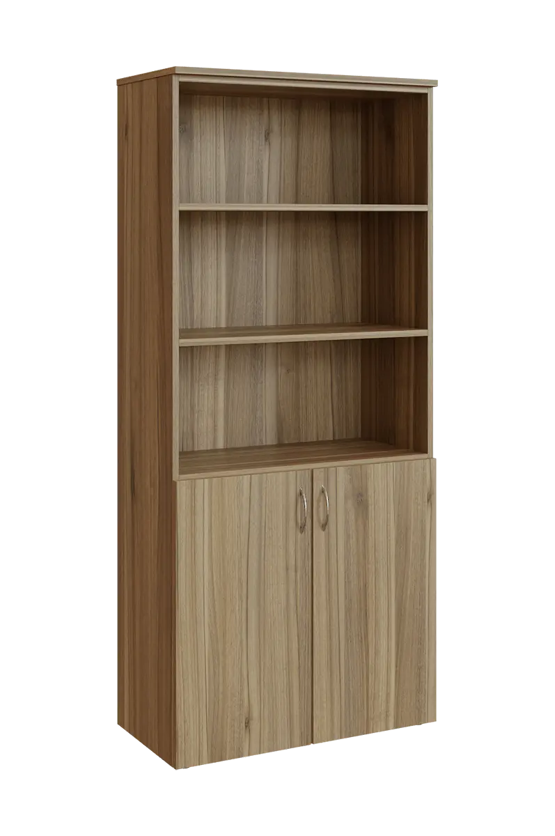 N 5 - 8DN3 kancelářská skříň, 2-dveřová/nika, 1800x800x400, ořech světlý